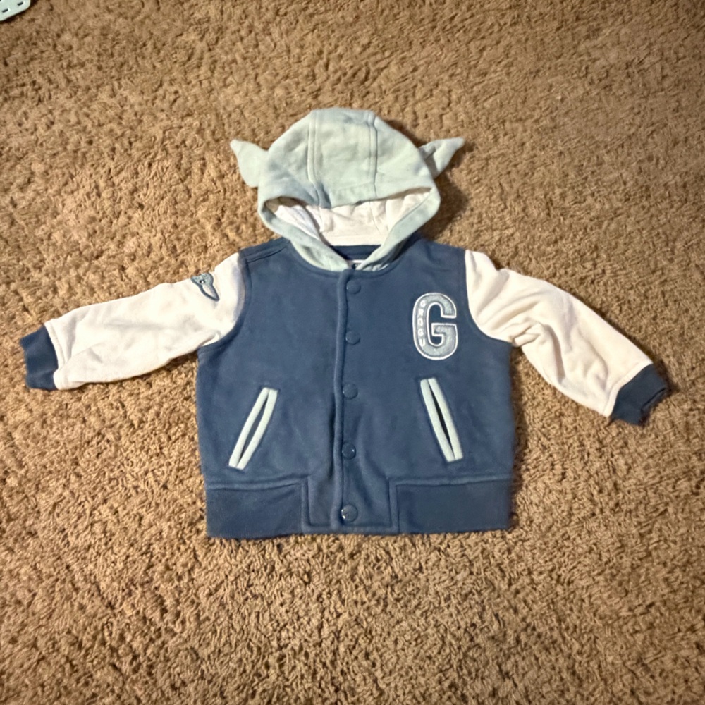 GAP Star Wars Baby Grogu Varsity Sweater